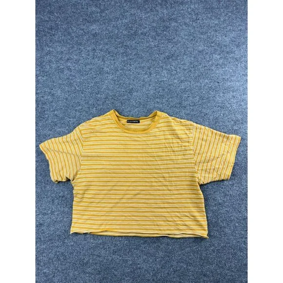 Brandy melville yellow striped cheap shirt